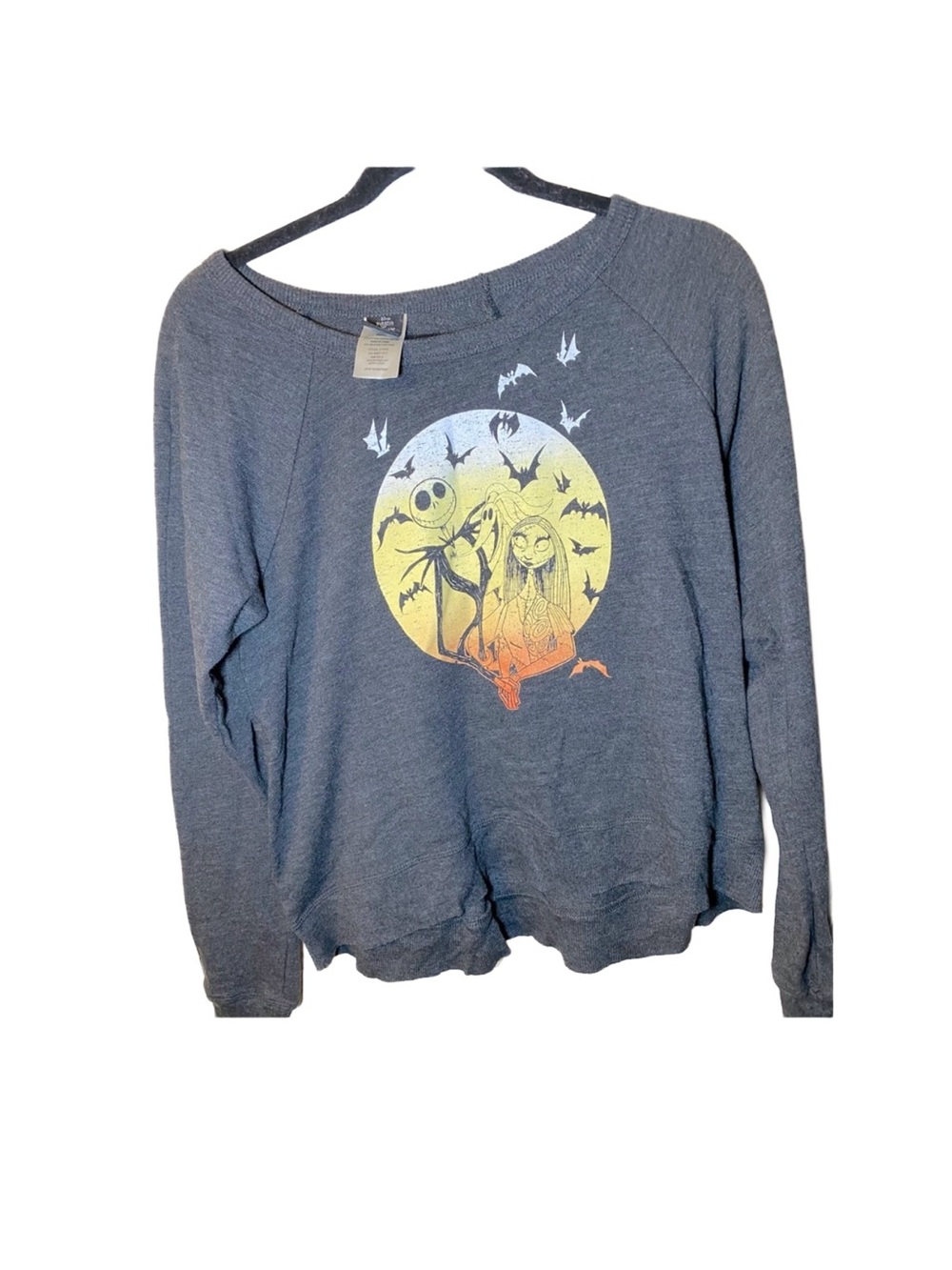 Disney The Nightmare Before Christmas‎ Graphic Sweatshirt Grey, S